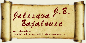 Jelisava Bajalović vizit kartica